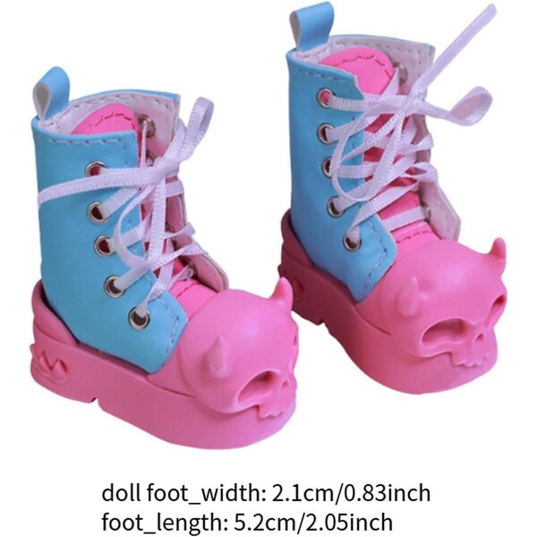 Lange rosa Stiefel für 1/4-Gliederpuppen – langlebige und bequeme PU-Schuhe
