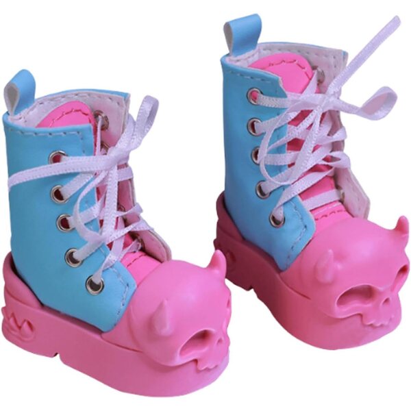 Lange rosa Stiefel für 1/4-Gliederpuppen – langlebige und bequeme PU-Schuhe