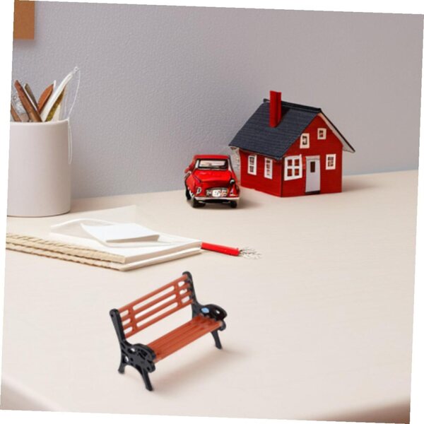 Set 6 Panchine da Parco in Miniatura Mobili Decorativi per Miniature e Giardini