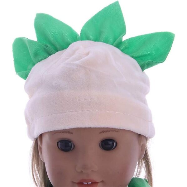 Combinaison Pyjama e Cappello per Bambole 46 cm con Motivi Frutta e Animali in Cotone