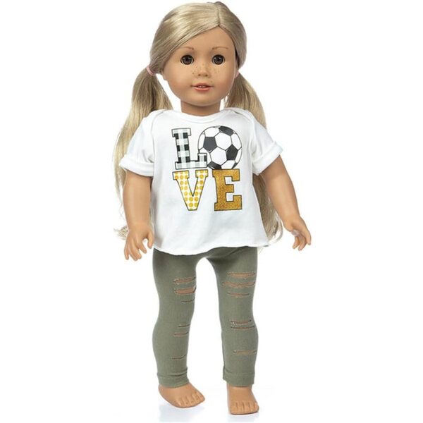 Kleidung für 46-cm-Puppen – Uteruik-T-Shirt und zerrissene Hose