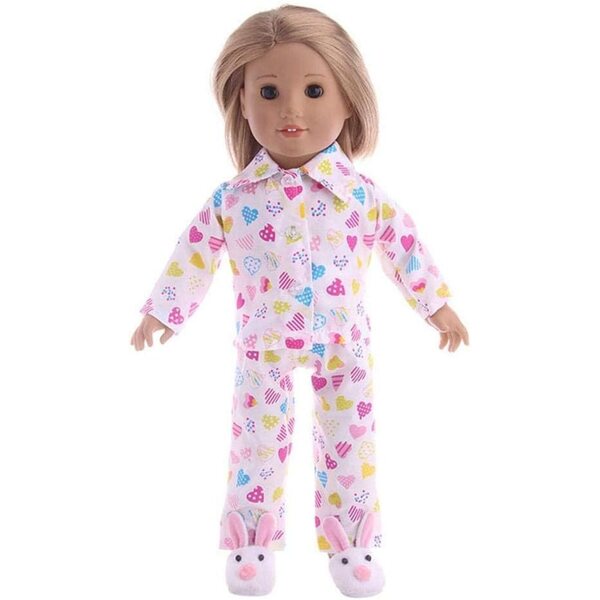 Ensemble Pigiama per Bambole da 46 cm - Maglia Maniche Lunghe e Pantaloni Deluxe