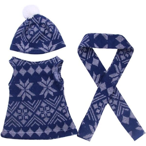 Abbigliamento per bambola americana 46 cm: vestito, cappello e sciarpa Uteruik