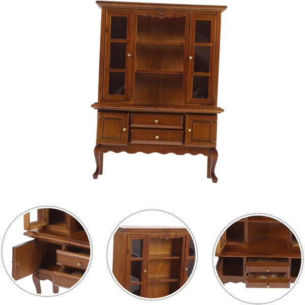 Holzschrank für Puppenhaus 1:12 – Miniatur-Beistellschrank