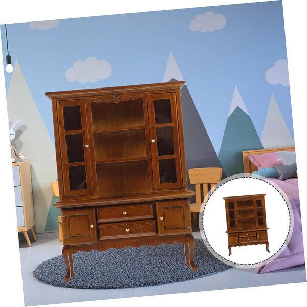 Holzschrank für Puppenhaus 1:12 – Miniatur-Beistellschrank