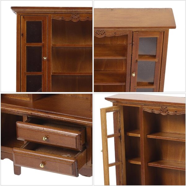 Holzschrank für Puppenhaus 1:12 – Miniatur-Beistellschrank