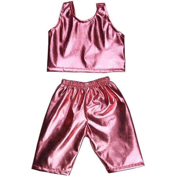 Completo per Bambola 46 cm Uteruik Top Senza Maniche e Pantaloni Rosa
