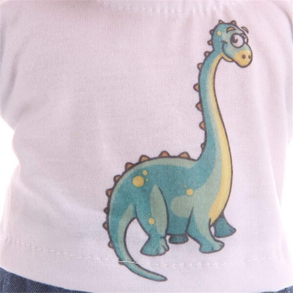 Abbigliamento per bambola americana 46 cm - T-shirt dinosauro e jeans casual
