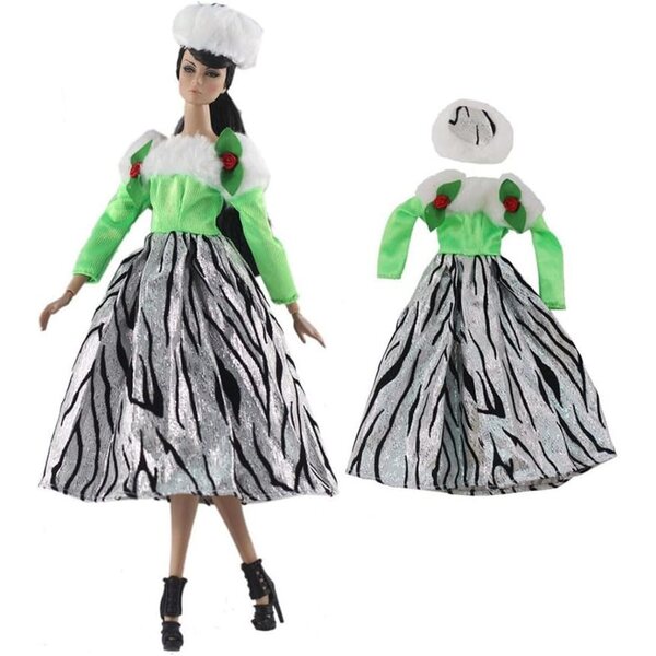 Abito e Cappello per Bambola 30 cm - Vestito Elegante e Accessori