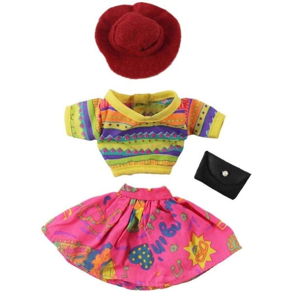 Kleidung für 30-cm-Puppen mit Hut, Oberteil, Rock und Clutch-Tasche Uteruik