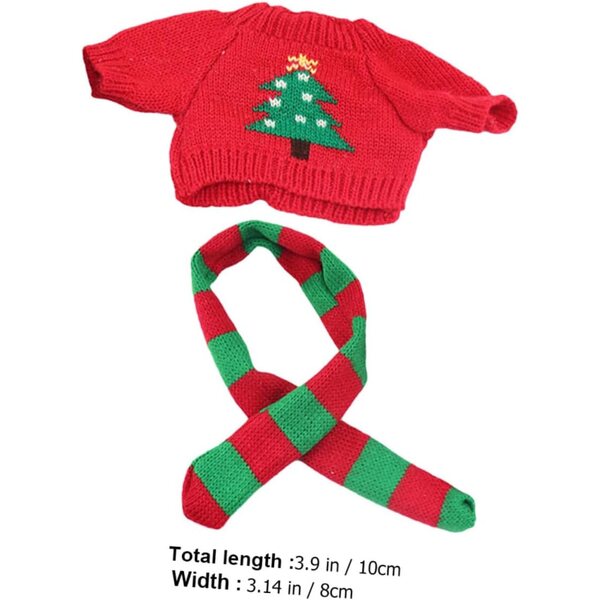 SOIMISS Mini Pull e Sciarpa per bambole - Abbigliamento Decorativo in Tessuto Resistente