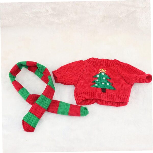 SOIMISS Mini Pull e Sciarpa per bambole - Abbigliamento Decorativo in Tessuto Resistente