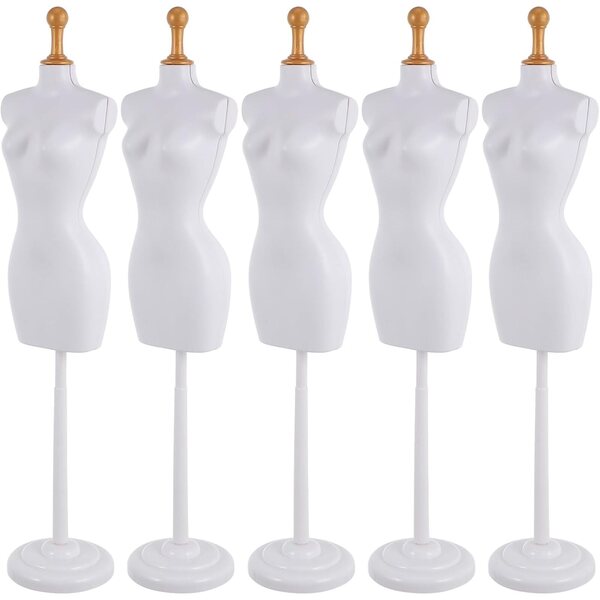NOLITOY Set 5 Mini Manichini in Plastica per Vestiti da Bambola, Resistenti e Leggeri