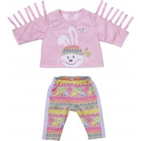 Set abbigliamento Baby Born 39-46 cm: jogging, pull rosa e coniglio per bambole