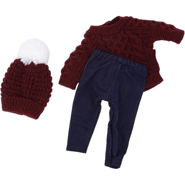 Kleidungsset für 18-Zoll-Puppen – komplett mit Mütze und Schal