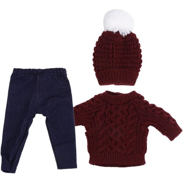 Kleidungsset für 18-Zoll-Puppen – komplett mit Mütze und Schal