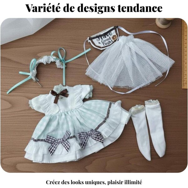 Set completo abiti e accessori per bambola 30 cm KiBcsLic design moderno e resistente