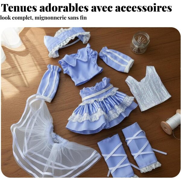 Set completo abiti e accessori per bambola 30 cm KiBcsLic design moderno e resistente