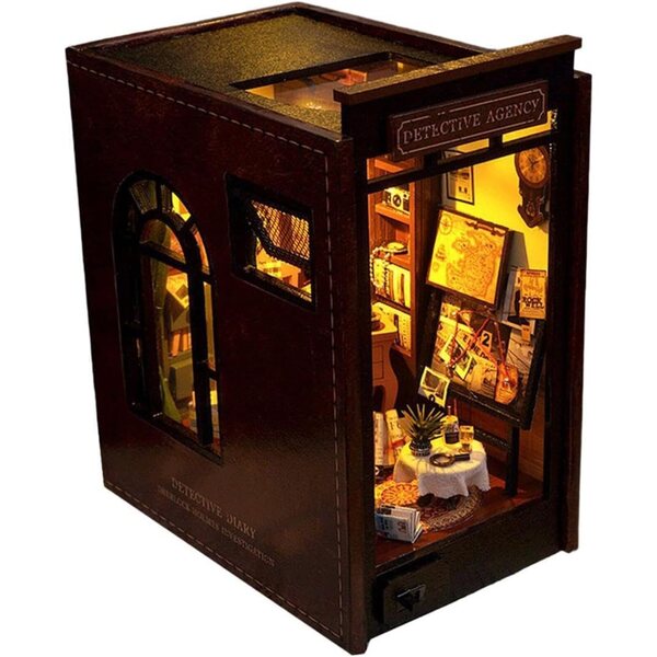 Kit Casa delle Bambole in Legno da Montare con Luci e Accessori - Puzzle 3D Creativo