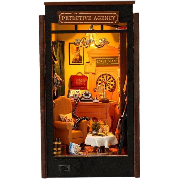 Kit Casa delle Bambole in Legno da Montare con Luci e Accessori - Puzzle 3D Creativo