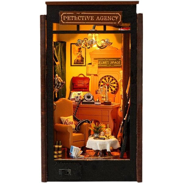 Kit Casa delle Bambole in Legno da Montare con Luci e Accessori - Puzzle 3D Creativo