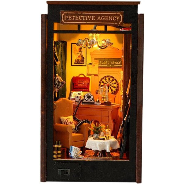 Kit Casa delle Bambole in Legno da Montare con Luci e Accessori - Puzzle 3D Creativo