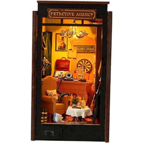 Kit Casa delle Bambole in Legno da Montare con Luci e Accessori - Puzzle 3D Creativo