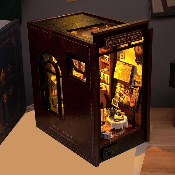 Kit Casa delle Bambole in Legno da Montare con Luci e Accessori - Puzzle 3D Creativo