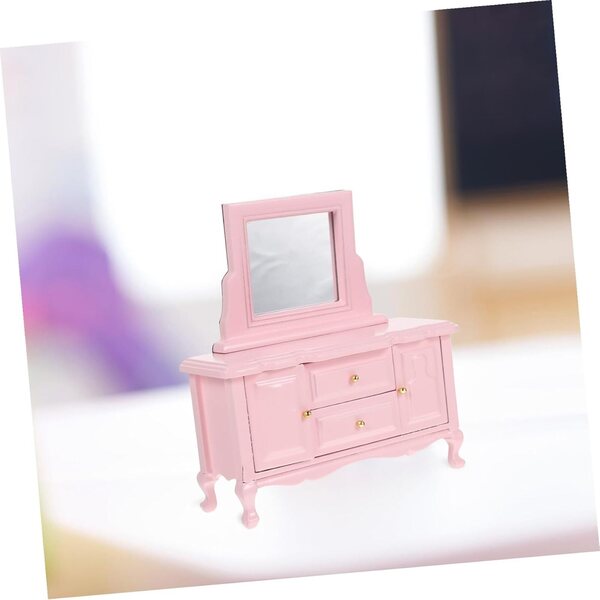 Ifundom Toeletta Miniatura in Legno con Specchio per Mini Case delle Bambole