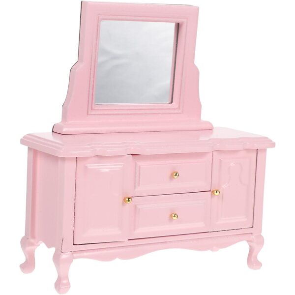 Ifundom Toeletta Miniatura in Legno con Specchio per Mini Case delle Bambole