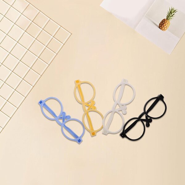 NOLITOY Set 4 Montature Occhiali Multicolori per Bambole, Accessori Creativi e Personalizzabili
