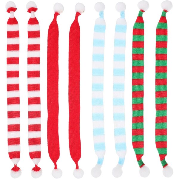 SOIMISS Set 8 Mini Sciarpe Natalizie per bamboles e Decorazioni Creative
