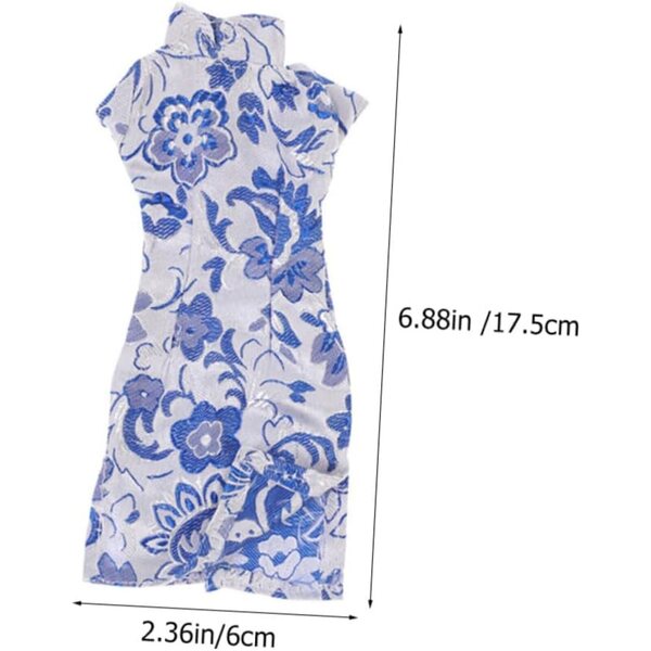 NOLITOY Set 3 Abiti per Bambole in Stile Cheongsam Cinese in Tessuto Morbido 30 cm