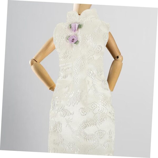 NOLITOY Set 3 Abiti per Bambole in Stile Cheongsam Cinese in Tessuto Morbido 30 cm