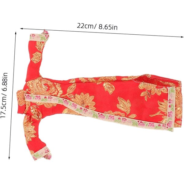 4 Set di Abiti Cheongsam Tradizionali per Bambole – Accessori Eleganti in Stile Vintage