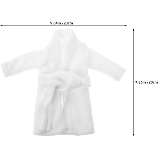 Set 2 Peignoirs di Natale per Bambole 30 cm in Tessuto Morbido Bianco