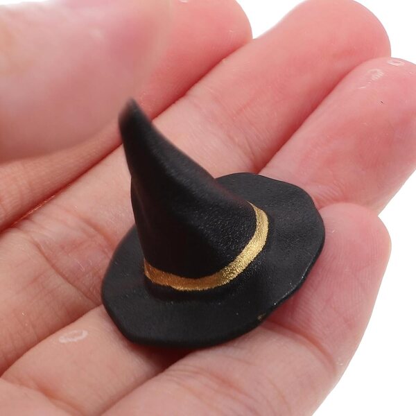 20 mini cappelli da strega neri per Halloween decorazioni e accessori creativi 2,5 cm