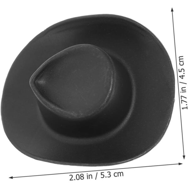 Hemobllo 20 Mini Cappelli Cowboy Neri e Stampa Mucca per Decorazioni e Fai-da-Te