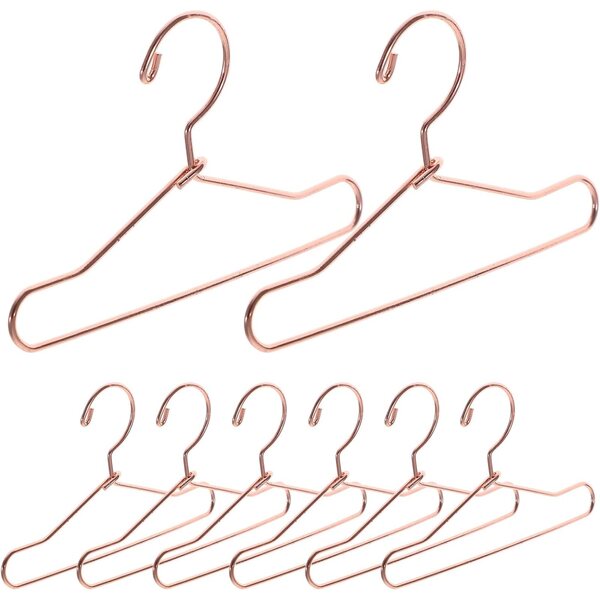 NOLITOY Set 10 Mini Cintres in Metallo per Abiti di Bambole, Robusti e Compatti