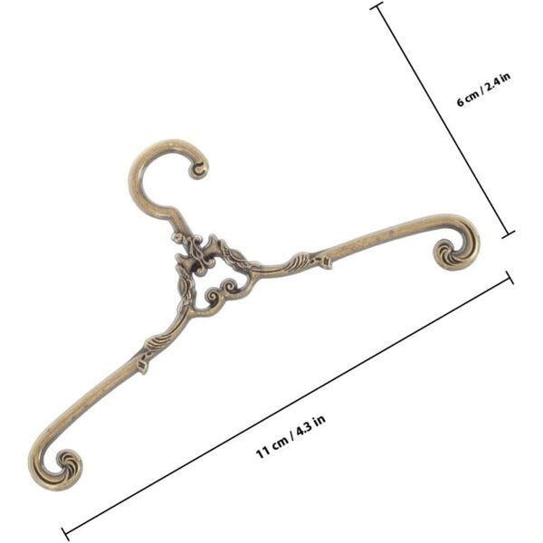 Mini Cintres en Alliage Doré et Cuivre per Vestiti di Bambola – Set da 4 Pezzi NOLITOY