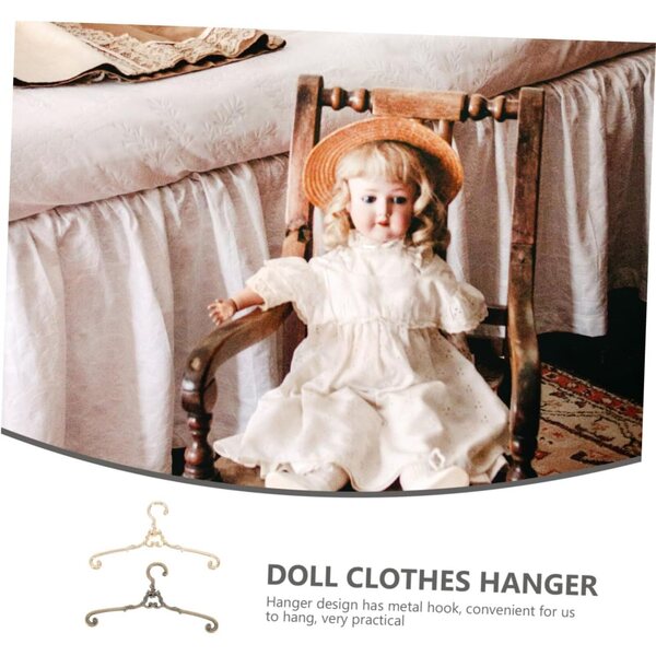 Mini Cintres en Alliage Doré et Cuivre per Vestiti di Bambola – Set da 4 Pezzi NOLITOY