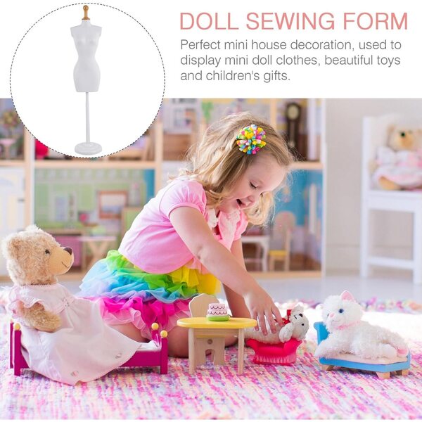 SOIMISS Mini-Schaufensterpuppenständer aus Kunststoff für Puppenkleidung – Set mit 5 Stück, 25,5 cm