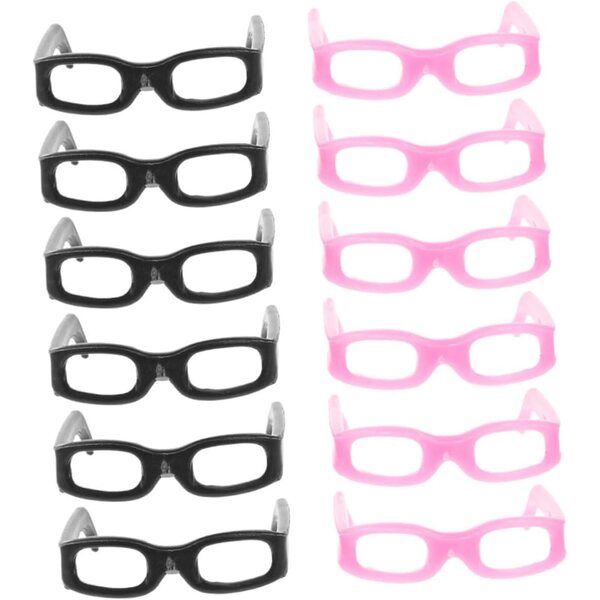 NOLITOY 30 Mini Occhiali per Bambole in Plastica, Accessori Colorati e Resistenti