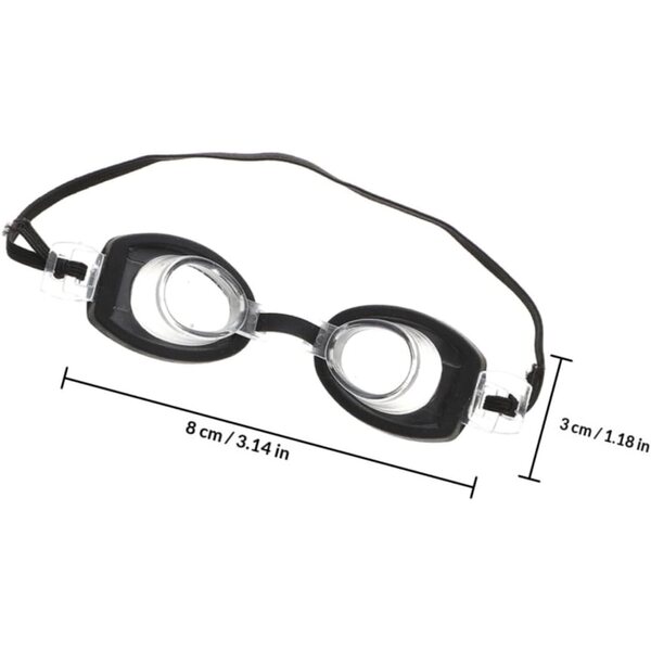 SOIMISS Set mit 5 schwarzen Mini-Schwimmbrillen für Puppen, leichtes und kompaktes Zubehör
