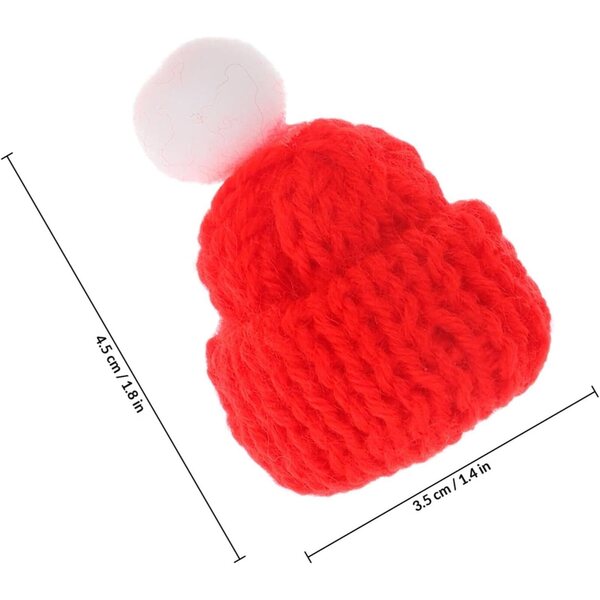 SOIMISS Mini Bonnet di Natale in Lana, Set 24 Pezzi Colorati per Decorazioni Creative