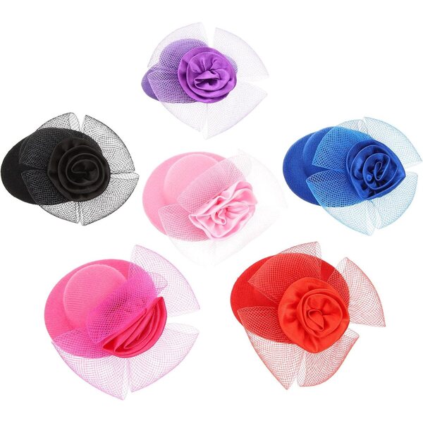 NOLITOY 6 Mini Cappelli in Tessuto per Bambole - Accessori Creativi e Festivi