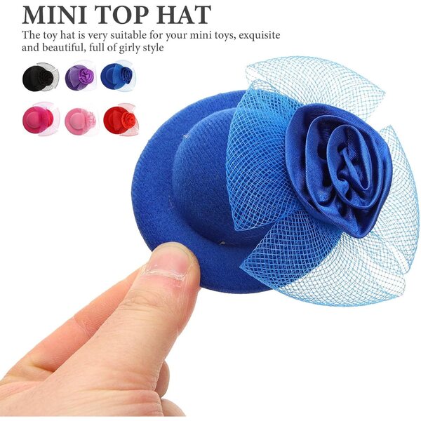 NOLITOY 6 Mini Cappelli in Tessuto per Bambole - Accessori Creativi e Festivi