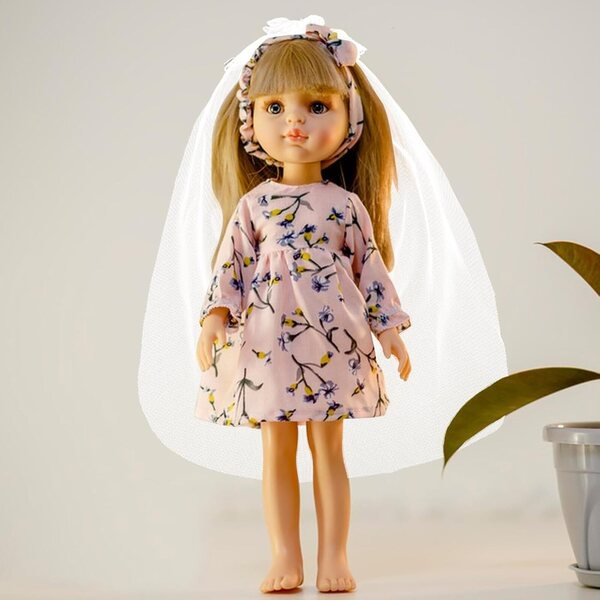 Voile da sposa miniature per bambola in tulle leggero e raffinato, accessorio matrimonio SOIMISS