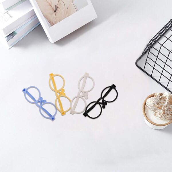 SOIMISS 4 bunte Brillen für Puppen, realistische und widerstandsfähige Mini-Accessoires