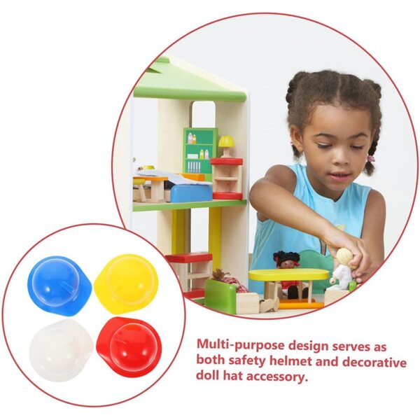 VICASKY Set 80 Mini Caschi di Plastica Colorati per bambole, Animali e Decorazioni